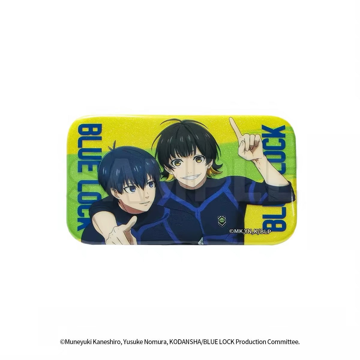 Blue Lock Rectangle Tin Badge