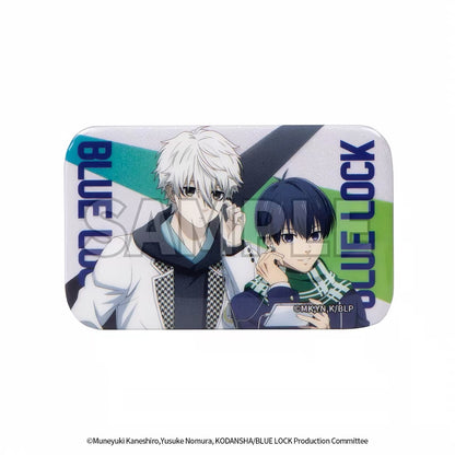 Blue Lock Rectangle Tin Badge