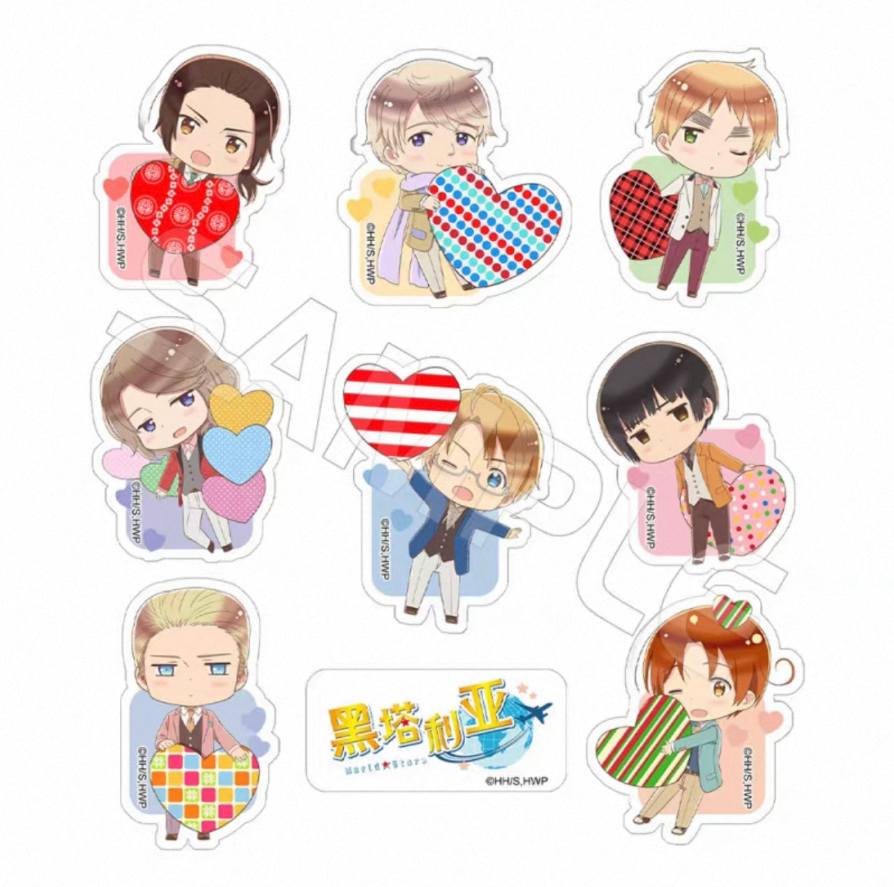 Hetalia World Star Sticker Sheet