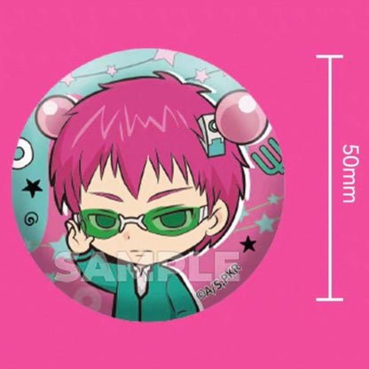 The Disastrous Life of Saiki K. Tinplate Badge Q Version Blind Bag
