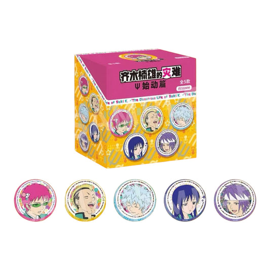 The Disastrous Life of Saiki K. Tinplate Badge Blind Bag