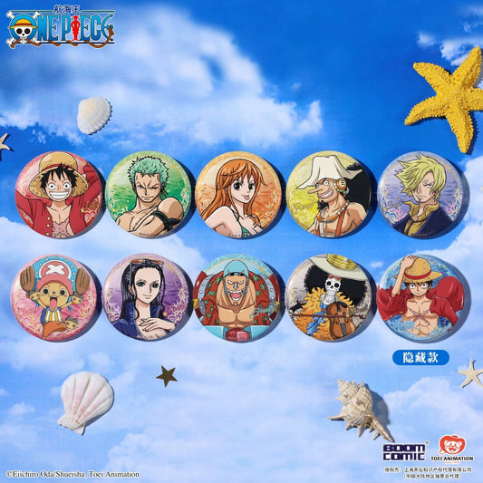 One Piece Fisherman Island Arc Series Tinplate Badge Blind Bag