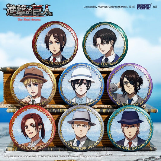 Attack on Titans The Other Shore Landing Series Tinplate Badge Blind Bag