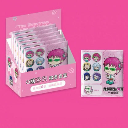 The Disastrous Life of Saiki K. Tinplate Badge Q Version Blind Bag
