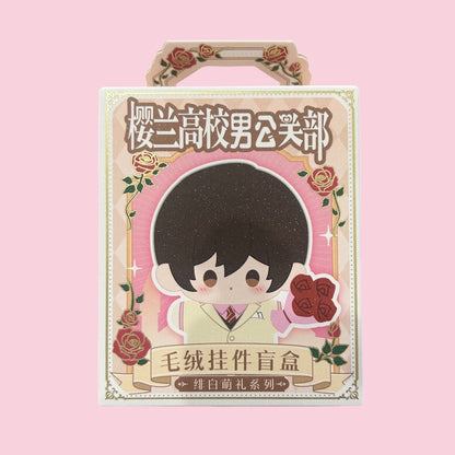 Ouran High School Host Club Scarlet and White Rose Moe Series Plush Keychain Blind Box