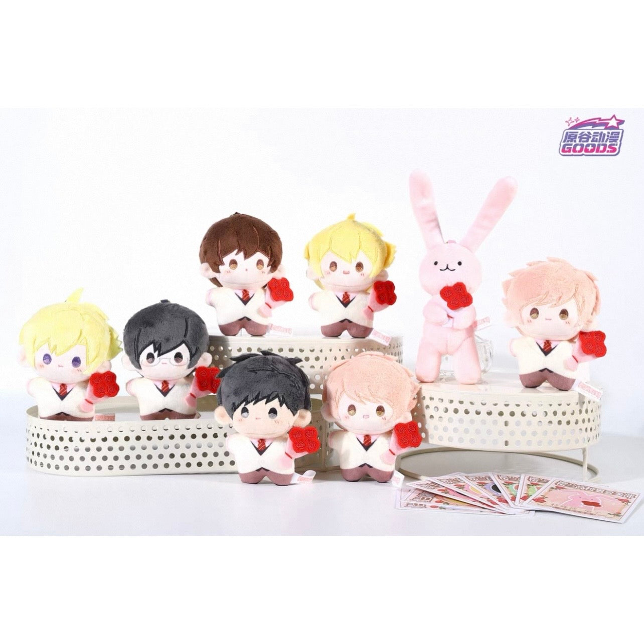 Ouran High School Host Club Scarlet and White Rose Moe Series Plush Keychain Blind Box
