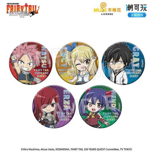 Fairy Tail 100-Year Mission Q-Version Tinplate Badge Blind Bag