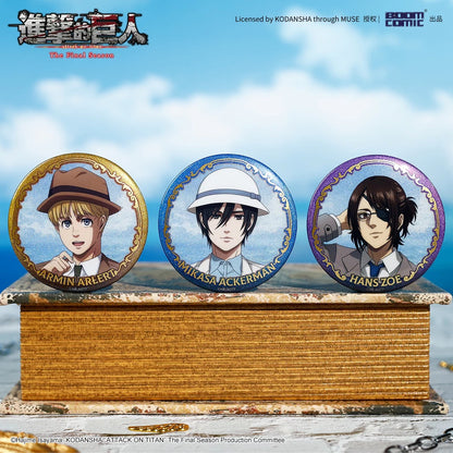Attack on Titans The Other Shore Landing Series Tinplate Badge Blind Bag