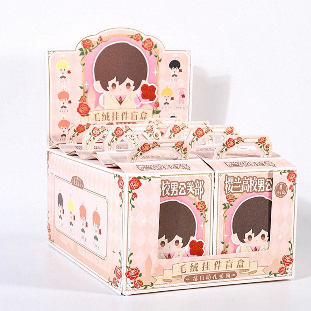 Ouran High School Host Club Scarlet and White Rose Moe Series Plush Keychain Blind Box