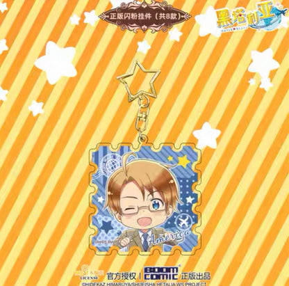 Hetalia World Stars Glitter Acrylic Keychain