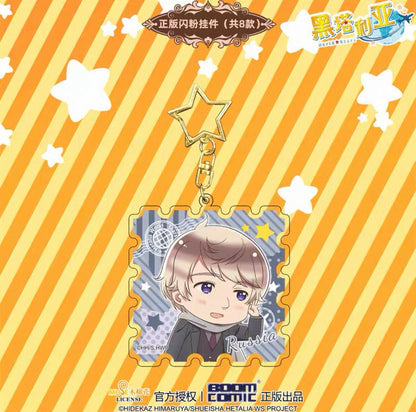 Hetalia World Stars Glitter Acrylic Keychain