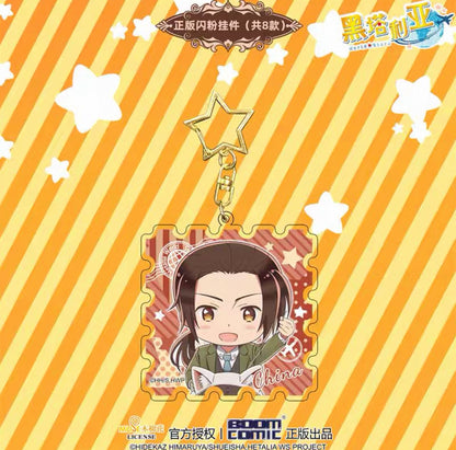 Hetalia World Stars Glitter Acrylic Keychain